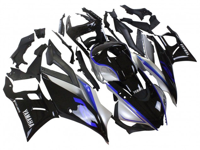 Mejores Carenados Moto Yamaha YZF R3/R25 2022-2024 - Plata Azul Negro Brillante