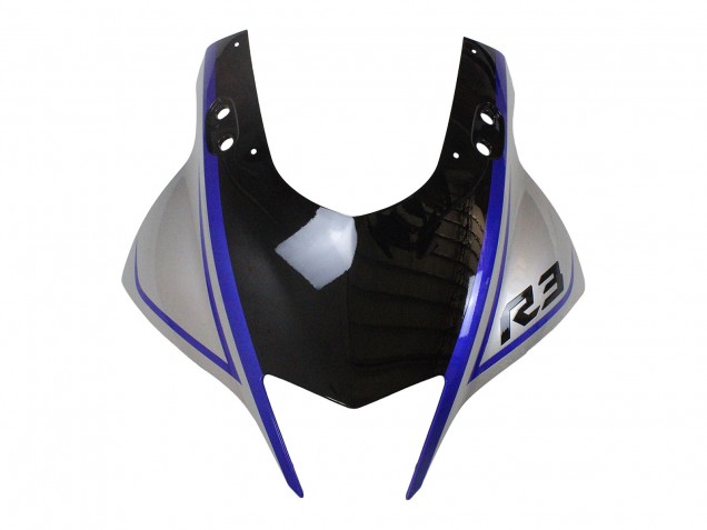 Mejores Carenados Moto Yamaha YZF R3/R25 2022-2024 - Plata Azul Negro Brillante