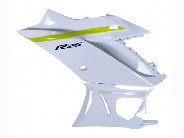 Mejores Carenados Moto Yamaha YZF R3/R25 2022-2024 - Blanco Amarillo Negro