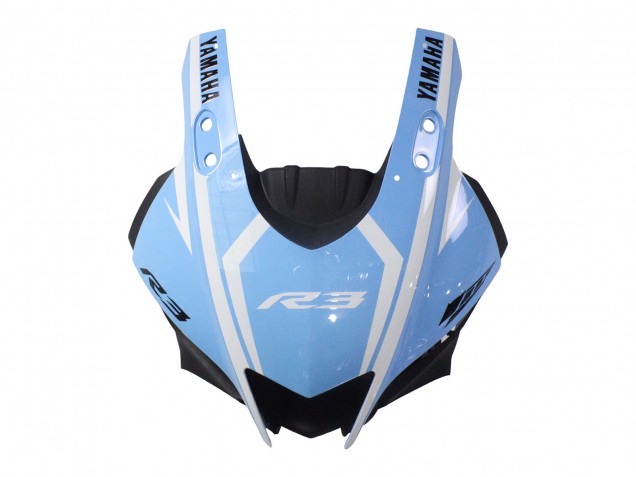 Mejores Carenados Moto Yamaha YZF R3/R25 2022-2024 - Blanco Azul Claro