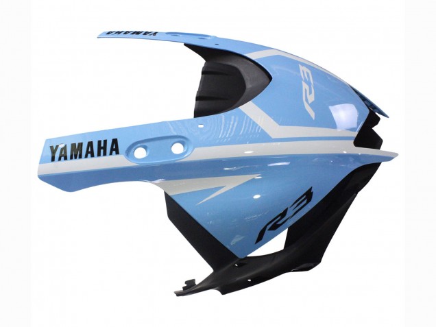 Mejores Carenados Moto Yamaha YZF R3/R25 2022-2024 - Blanco Azul Claro