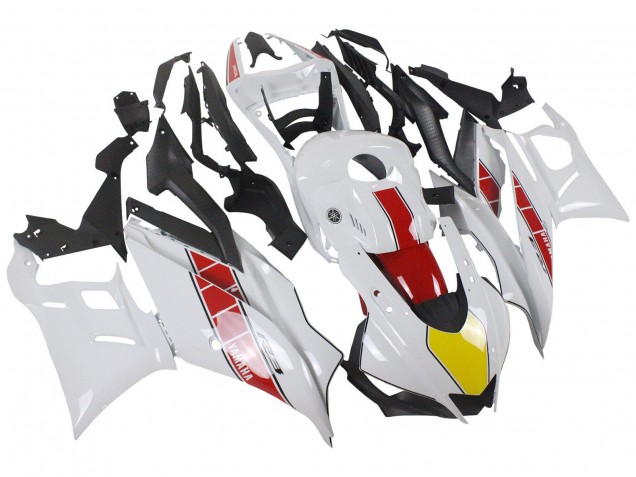 Mejores Carenados Moto Yamaha YZF R3/R25 2022-2024 - Blanco Rojo Amarillo Negro
