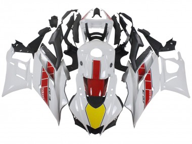 Mejores Carenados Moto Yamaha YZF R3/R25 2022-2024 - Blanco Rojo Amarillo Negro