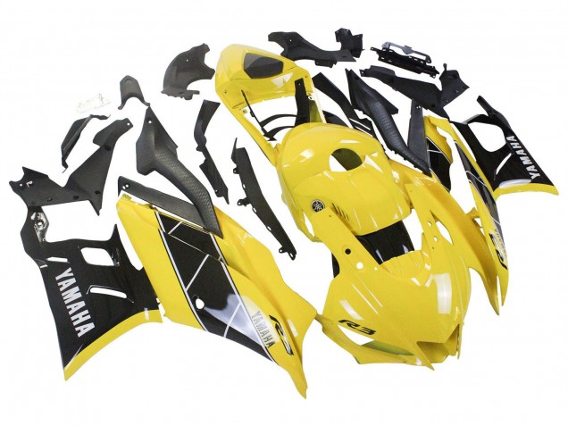 Mejores Carenado Moto Yamaha YZF R3/R25 2022-2024 - Amarillo Negro
