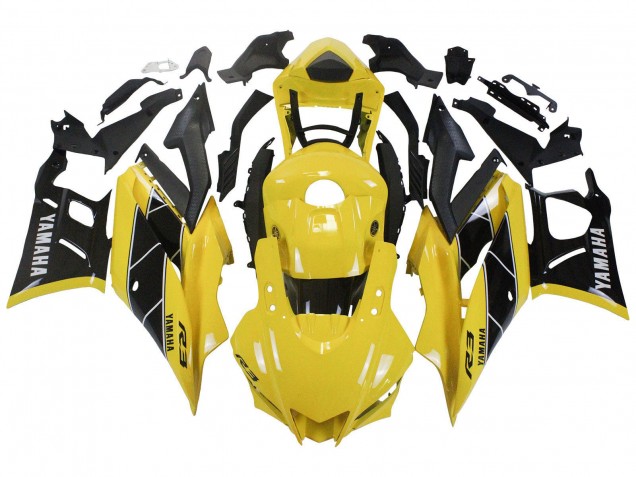 Mejores Carenado Moto Yamaha YZF R3/R25 2022-2024 - Amarillo Negro