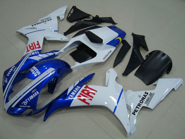 Mejores Carenados Moto Yamaha YZF R1 2002-2003 - Blanco Azul Rojo Fiat
