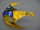 Mejores Carenados Moto Yamaha YZF 1000 R1 2000-2001 - Blanco Amarillo Azul Motul Camello