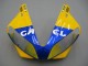 Mejores Carenados Moto Yamaha YZF 1000 R1 2000-2001 - Blanco Amarillo Azul Motul Camello