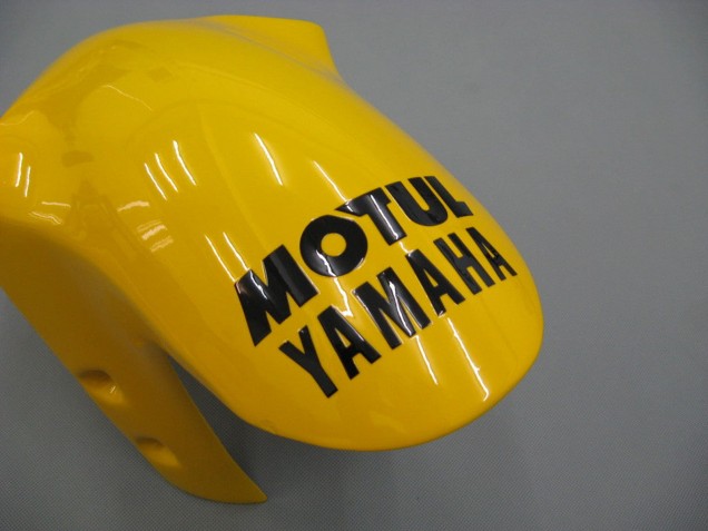 Mejores Carenados Moto Yamaha YZF 1000 R1 2000-2001 - Blanco Amarillo Azul Motul Camello