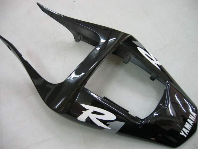 Mejores Carenados Moto Yamaha YZF 1000 R1 2000-2001 - Negro Brillante Blanco Calcomanía