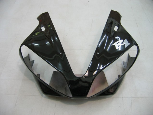 Mejores Carenados Moto Yamaha YZF 1000 R1 2000-2001 - Negro Brillante Blanco Calcomanía