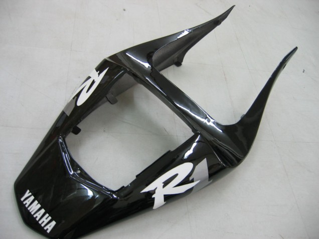 Mejores Carenados Moto Yamaha YZF 1000 R1 2000-2001 - Negro Brillante Blanco Calcomanía