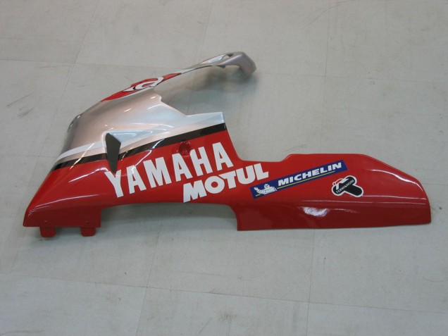 Mejores Carenados Moto Yamaha YZF 1000 R1 2000-2001 - Plata Rojo Fortuna Motul