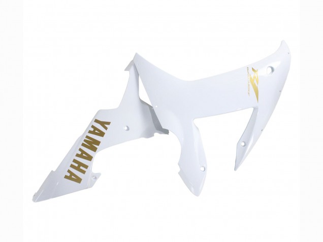 Mejores Carenados Moto Yamaha YZF 1000 R1 2002-2003 - Blanco Oro Calcomanías