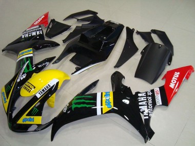 Mejores Carenados Moto Yamaha YZF R1 2002-2003 - Negro Brillante Amarillo Rojo Verde Motul Monstruo