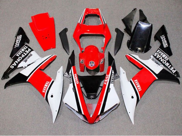 Mejores Carenados Moto Yamaha YZF 1000 R1 2002-2003 - Blanco Rojo Negro Yamalube Petronas