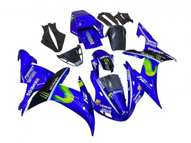 Mejores Carenados Moto Yamaha YZF 1000 R1 2002-2003 - Azul Negro Verde MoviStar ENEOS Monstruo