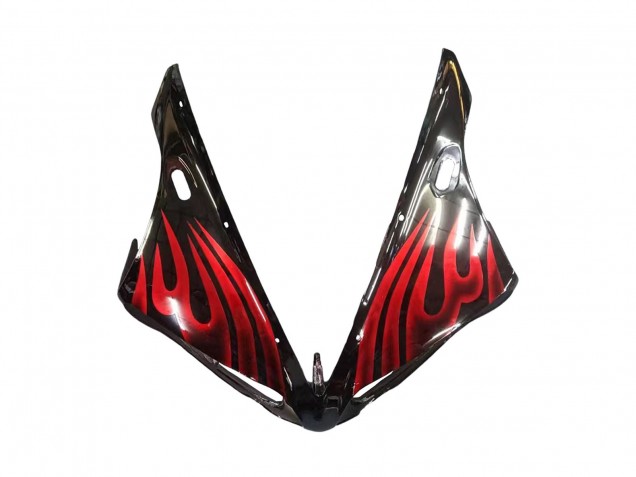 Mejores Carenados Moto Yamaha YZF 1000 R1 2004-2006 - Negro Brillante Rojo Llama