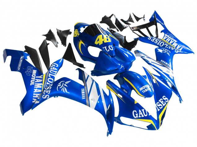 Mejores Carenados Moto Yamaha YZF 1000 R1 2004-2006 - Azul Blanco Amarillo Motul Gauloises 46