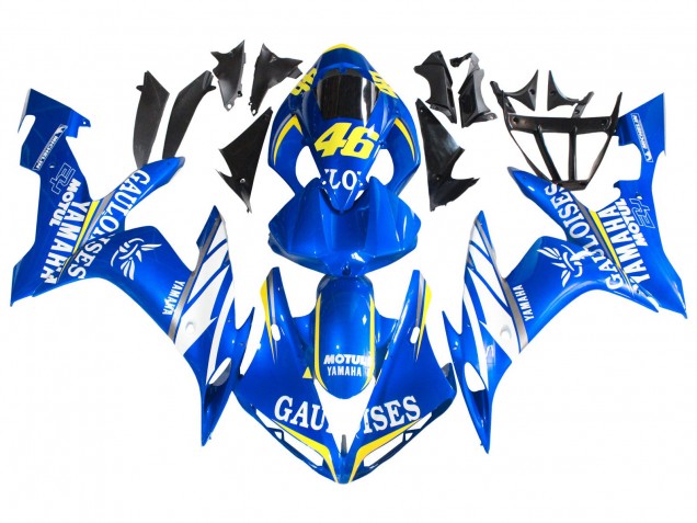 Mejores Carenados Moto Yamaha YZF 1000 R1 2004-2006 - Azul Blanco Amarillo Motul Gauloises 46