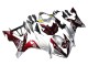Mejores Carenados Moto Yamaha YZF 1000 R1 2004-2006 - Plata Rojo Fortuna Motul