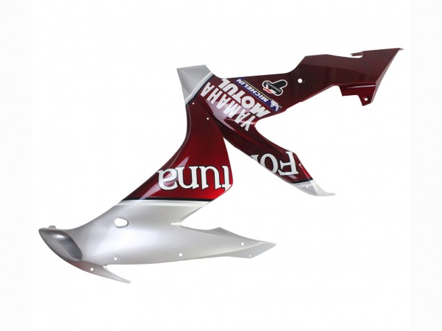 Mejores Carenados Moto Yamaha YZF 1000 R1 2004-2006 - Plata Rojo Fortuna Motul