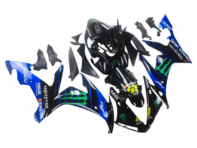 Mejores Carenados Moto Yamaha YZF 1000 R1 2004-2006 - Azul Negro Amarillo Verde Monstruo Yamalube ENEOS 69