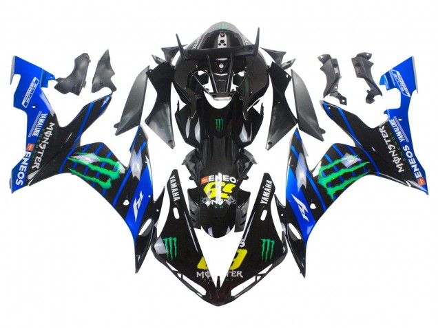 Mejores Carenados Moto Yamaha YZF 1000 R1 2004-2006 - Azul Negro Amarillo Verde Monstruo Yamalube ENEOS 69