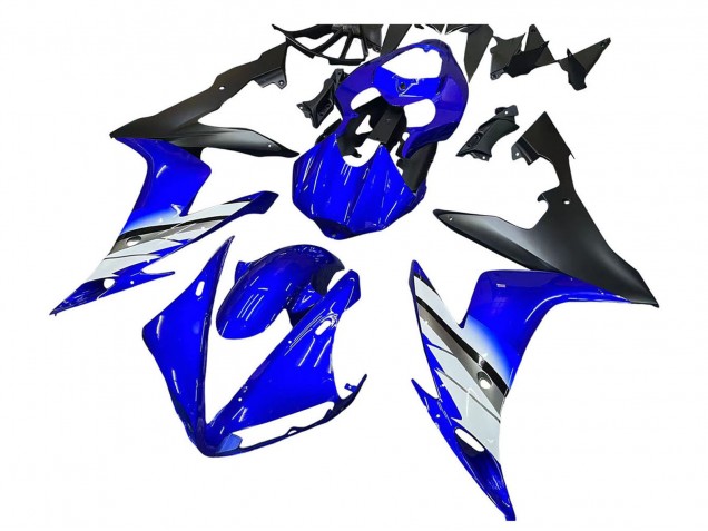 Mejores Carenados Moto Yamaha YZF 1000 R1 2004-2006 - Azul Blanco Negro Mate