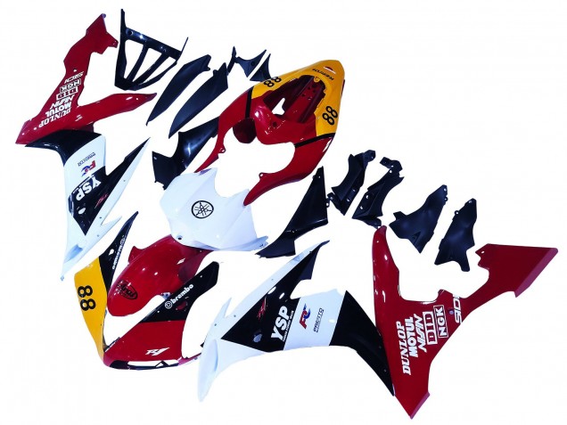 Mejores Carenados Moto Yamaha YZF 1000 R1 2004-2006 - Amarillo Rojo Blanco Negro YSP 88