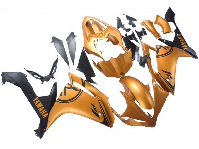 Mejores Carenados Moto Yamaha YZF 1000 R1 2007-2008 - Oro Negro