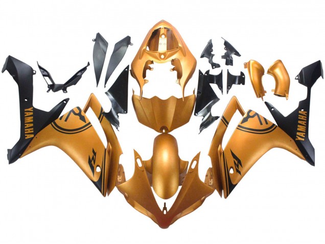 Mejores Carenados Moto Yamaha YZF 1000 R1 2007-2008 - Oro Negro