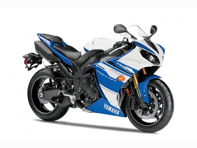 Mejores Carenados Moto Yamaha YZF 1000 R1 2007-2008 - Blanco Azul Claro