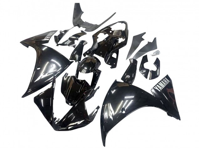 Mejores Carenados Moto Yamaha YZF 1000 R1 2009-2011 - Negro Brillante Blanco Calcomanía