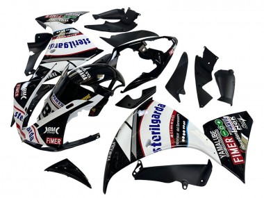 Mejores Carenados Moto Yamaha YZF 1000 R1 2009-2011 - Negro Brillante Blanco Rojo Volvo Fimer Yamalube 87