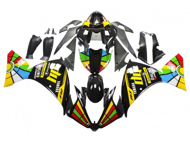 Mejores Carenados Moto Yamaha YZF 1000 R1 2012-2014 - Negro Brillante Amarillo Verde Azul Rojo RuedaColores