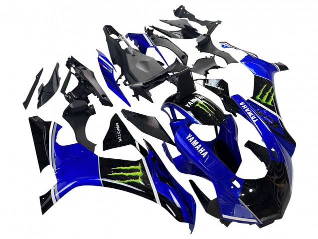 Mejores Carenados Moto Yamaha YZF 1000 R1 2015-2019 - Azul Negro Brillante Verde Monstruo