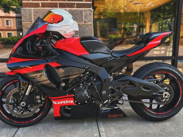 Mejores Carenados Moto Yamaha YZF 1000 R1 2015-2019 - Rojo Negro Plata