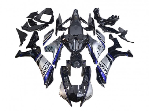 Mejores Carenados Moto Yamaha YZF 1000 R1 2020-2025 - Plata Azul Negro BKSOD