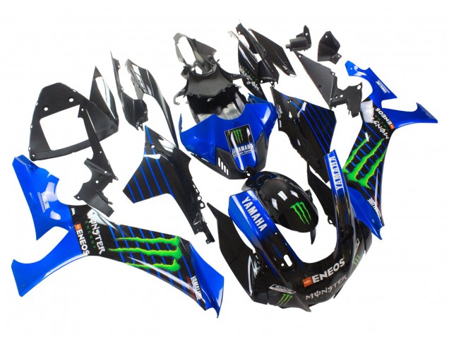 Mejores Carenados Moto Yamaha YZF 1000 R1 2020-2025 - Azul Negro Verde Negro ENEOS Monstruo