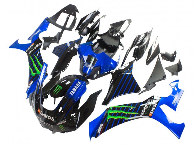 Mejores Carenados Moto Yamaha YZF 1000 R1 2020-2025 - Azul Negro Verde Negro ENEOS Monstruo