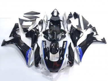 Mejores Carenados Moto Yamaha YZF 1000 R1 2020-2025 - Negro Brillante Plata Azul