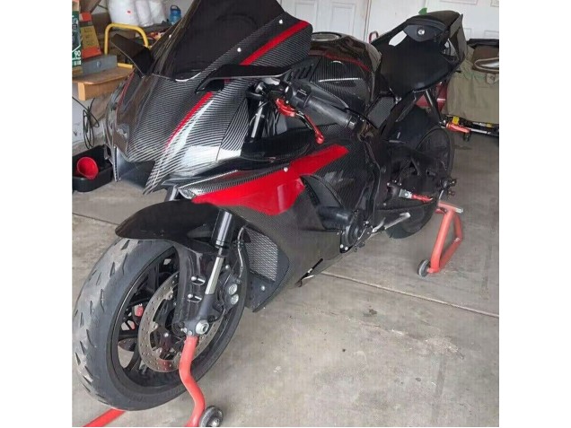 Mejores Carenados Moto Yamaha YZF 1000 R1 2020-2025 - Negro FibraCarbono Rojo