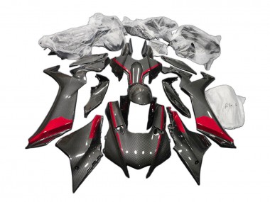 Mejores Carenados Moto Yamaha YZF 1000 R1 2020-2025 - Negro FibraCarbono Rojo
