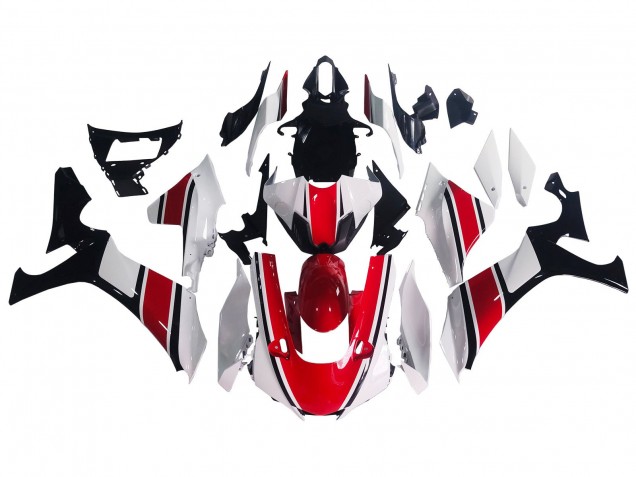 Mejores Carenado Moto Yamaha YZF 1000 R1 2020-2025 - Blanco Rojo Negro Brillante