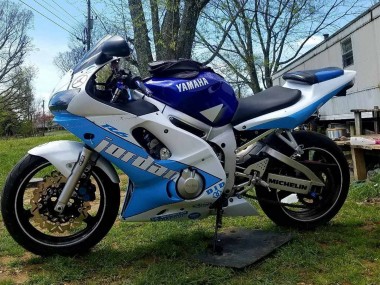 Mejores Carenados Moto Yamaha YZF 600 R6 1998-2002 - Blanco Azul Jordan