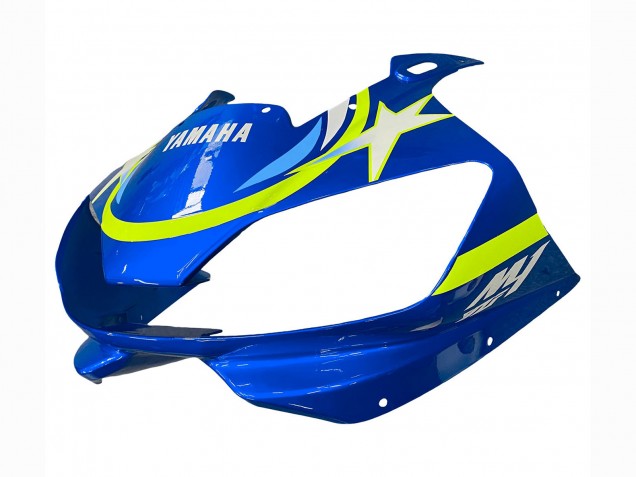Mejores Carenados Moto Yamaha YZF 600 R6 1998-2002 - Blanco Azul Neon Amarillo Fiat Motul Michelin