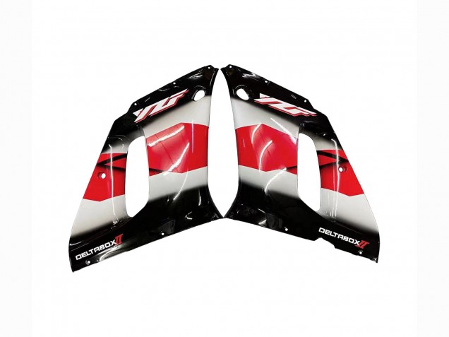 Mejores Carenado Moto Yamaha YZF 600 R6 1998-2002 - Rojo Blanco Negro Brillante