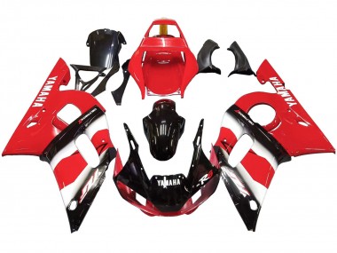 Mejores Carenado Moto Yamaha YZF 600 R6 1998-2002 - Rojo Blanco Negro Brillante