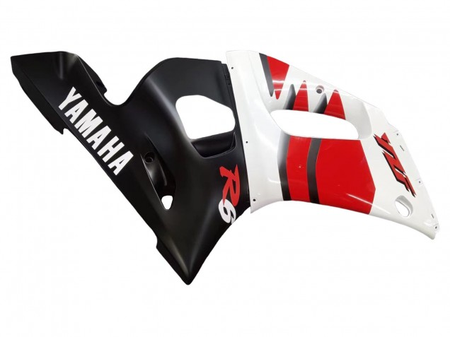 Mejores Carenados Moto Yamaha YZF 600 R6 1998-2002 - Blanco Rojo Negro Brillante